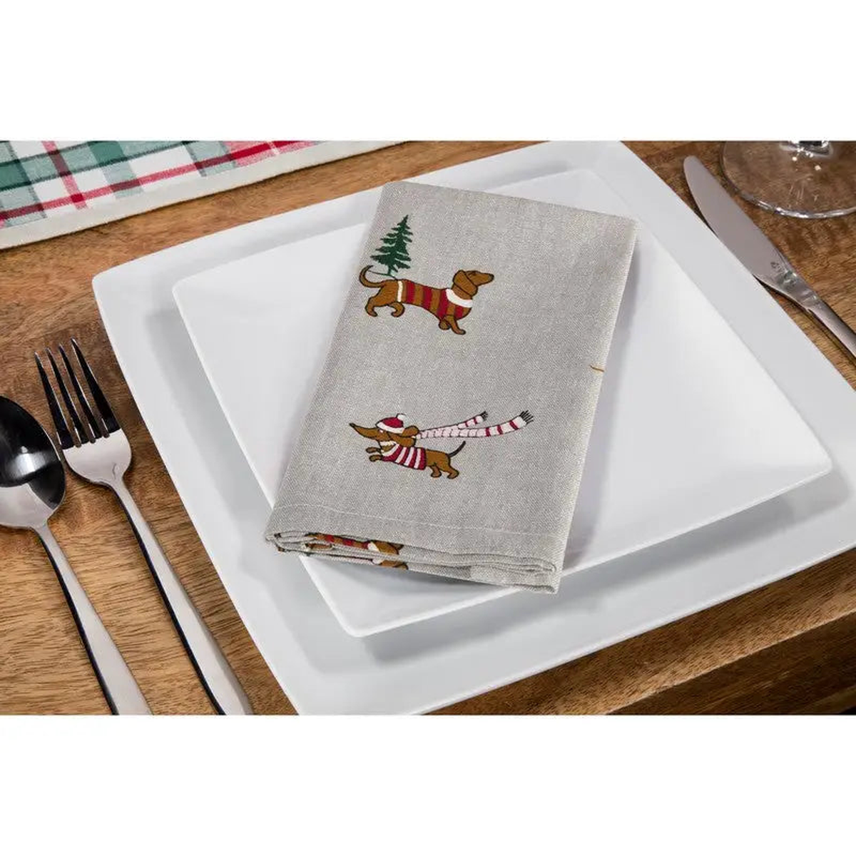 Premier Set of 4 Christmas Dog Napkins