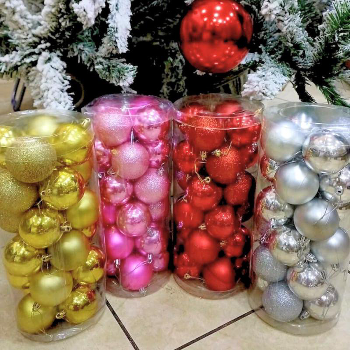 (Net) Gold Set Of 20 Pcs Christmas Balls