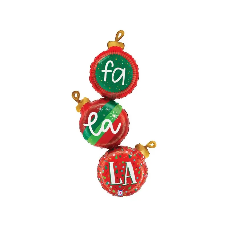 43"PKG FA LA LA ORNAMENTS SHAPE BALLOON