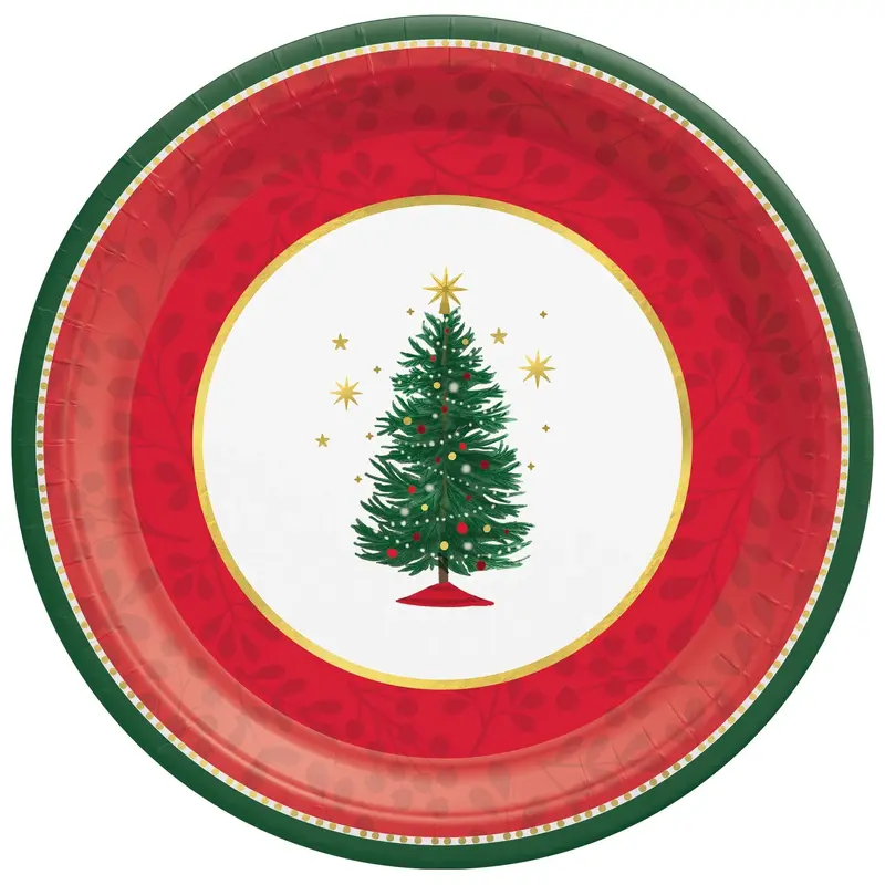 Joyful Tree Round Dinner Plates