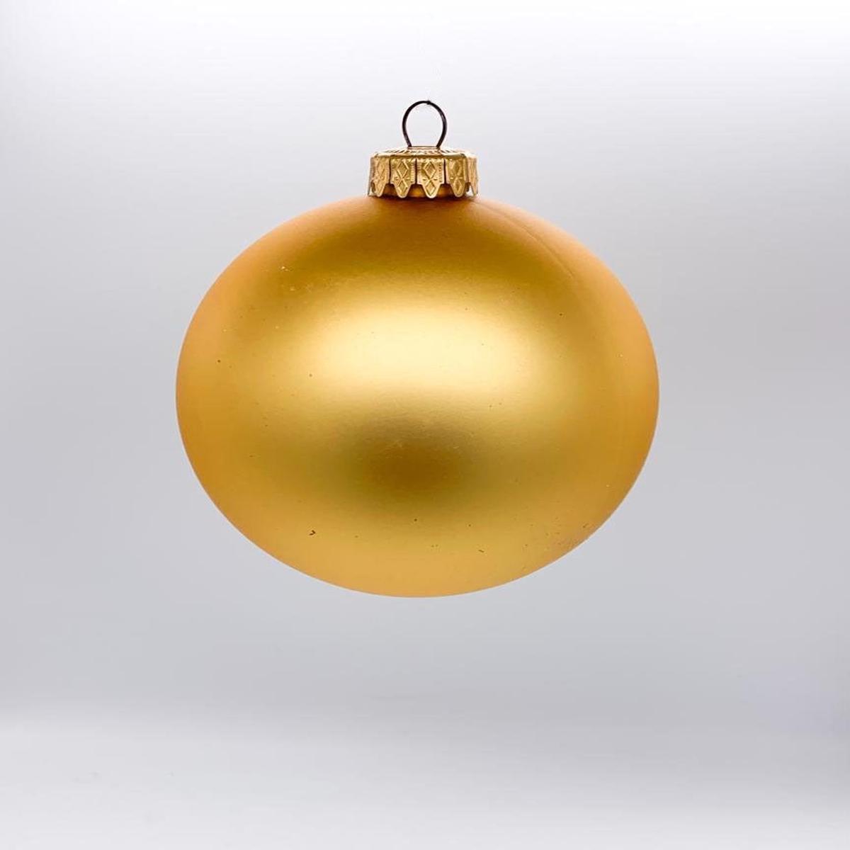 10cm Matte Gold Plastic Christmas Tree Balls