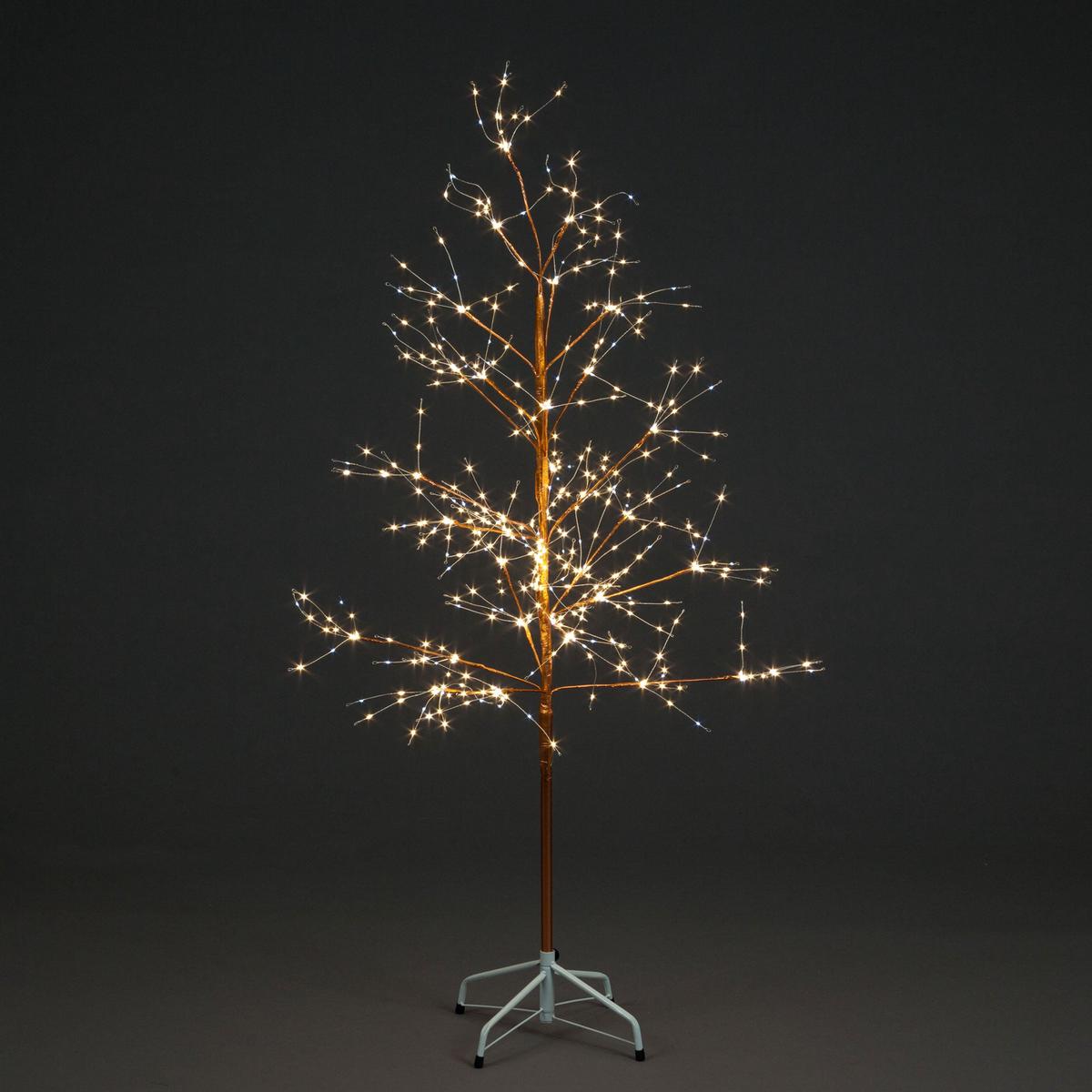 1.5m Tree With 510 Warm White Golden Copper Wire LEDS With 127 Ice White Twinkling LEDs