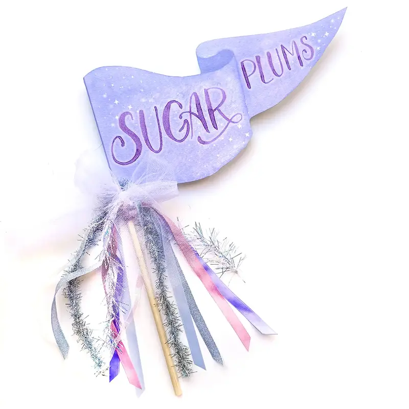 "Sugar Plums" Holiday Party Pennant