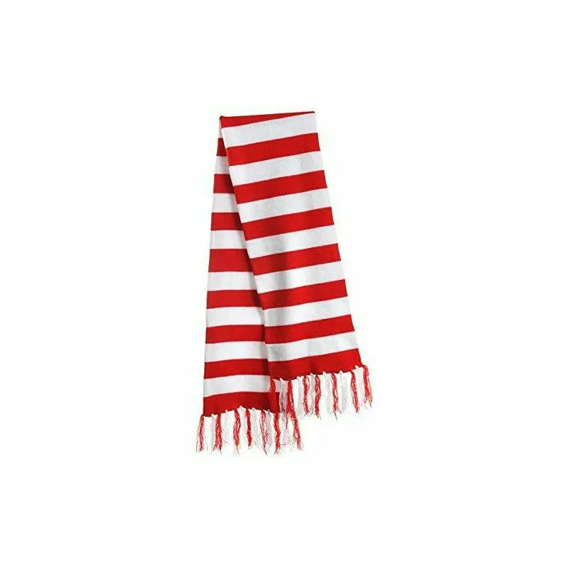 Adult Red & White Stripe Scarf
