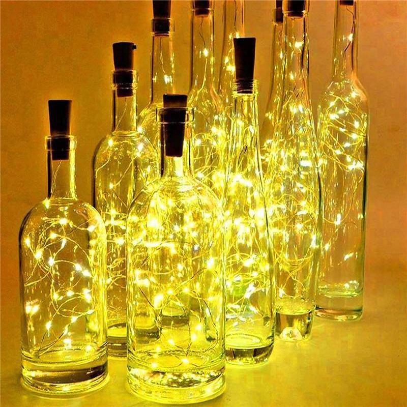 Wine Bottle Cork Lights 40 Inches Battery Operated Cork Shape Copper Wire Colorful Fairy Mini String Lights