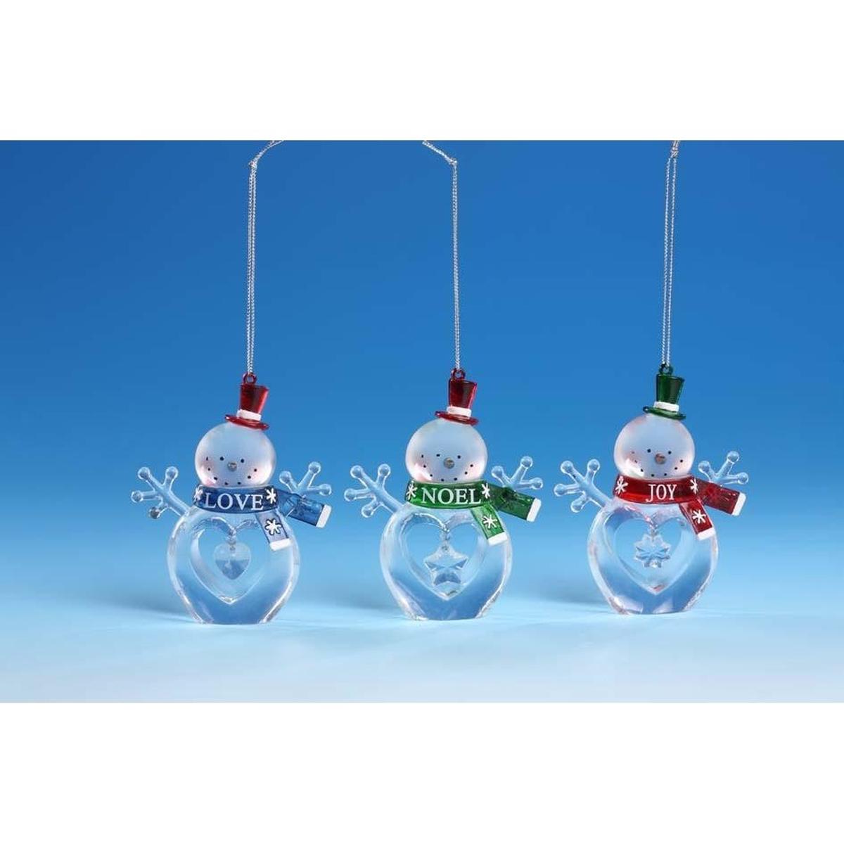 "Joy" "Love" & "Noel" Snowmen