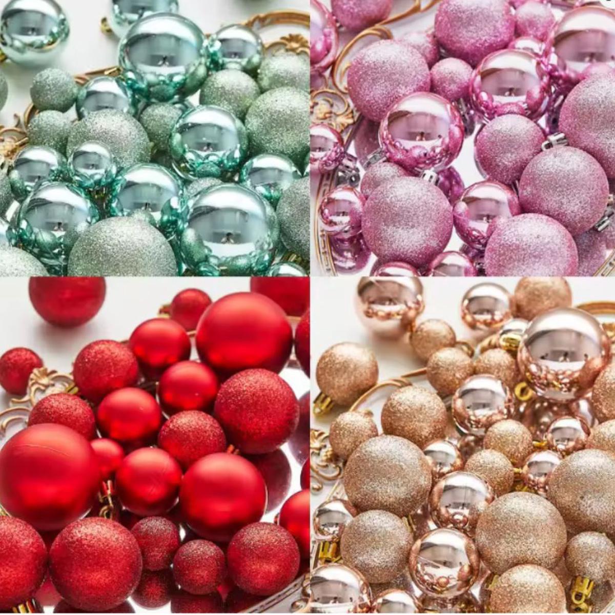 (Net) Rose Gold Christmas Tree Balls