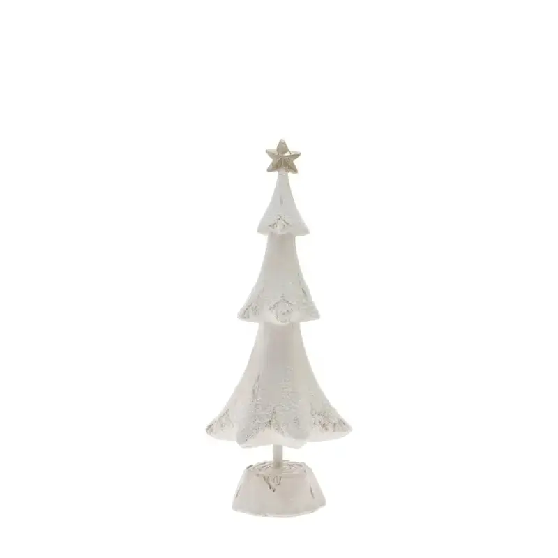 14.5" Tall Pearly Snow Tree Christmas Dcor