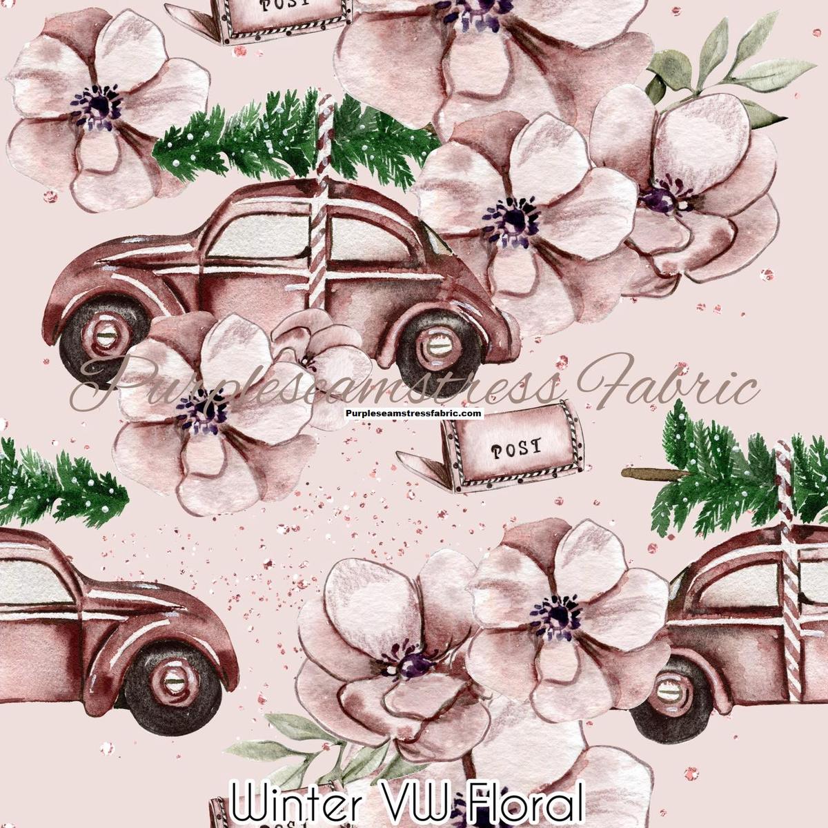 Winter VW Floral  Fabric