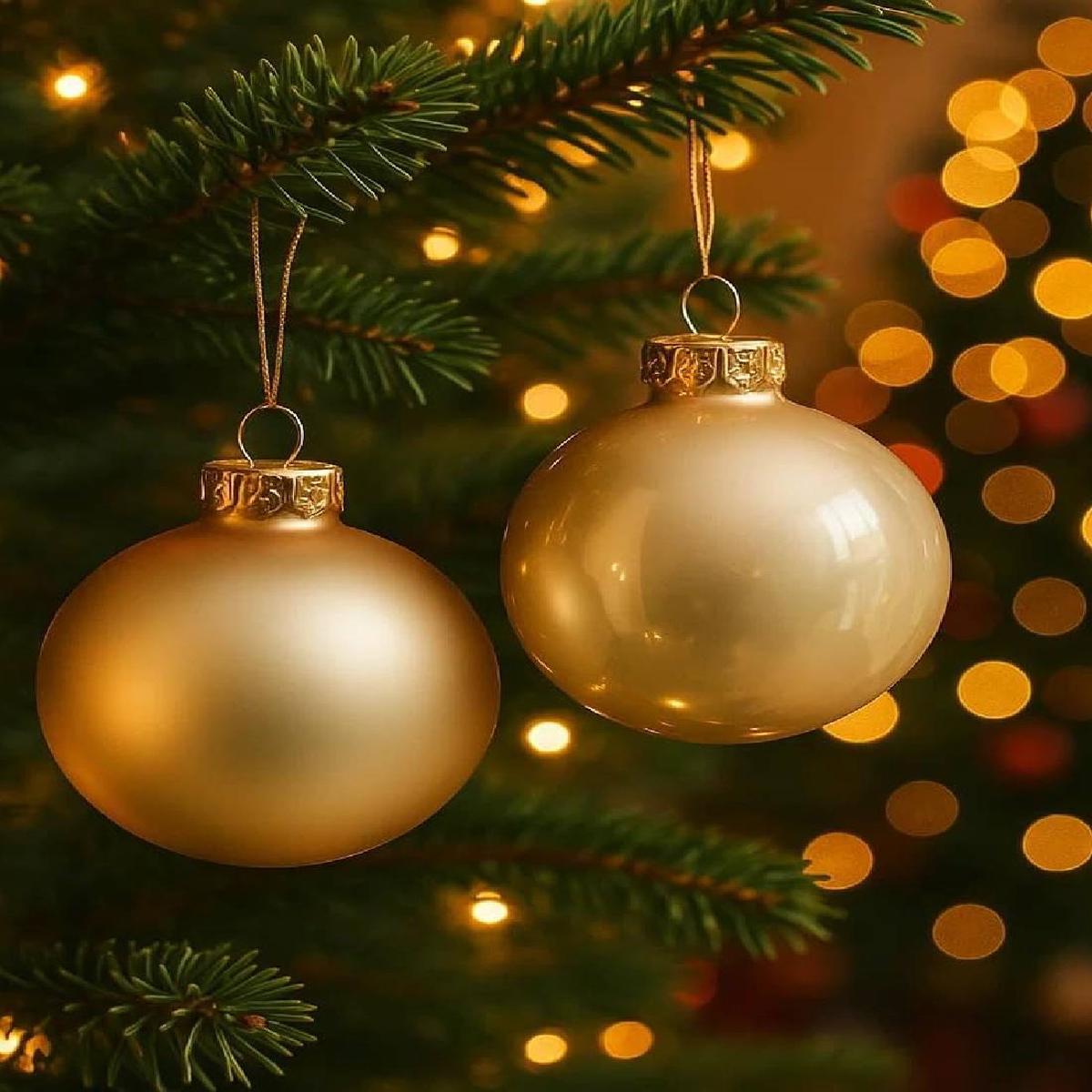 10cm Pearl Glass Christmas Tree Ball