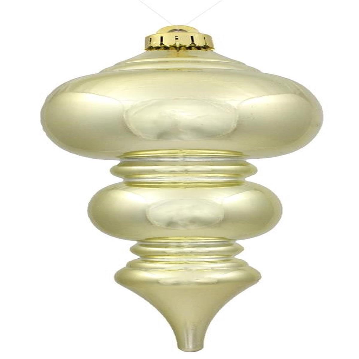 10" Shiny Gold Vacuum Plated Ball Finial Ornament