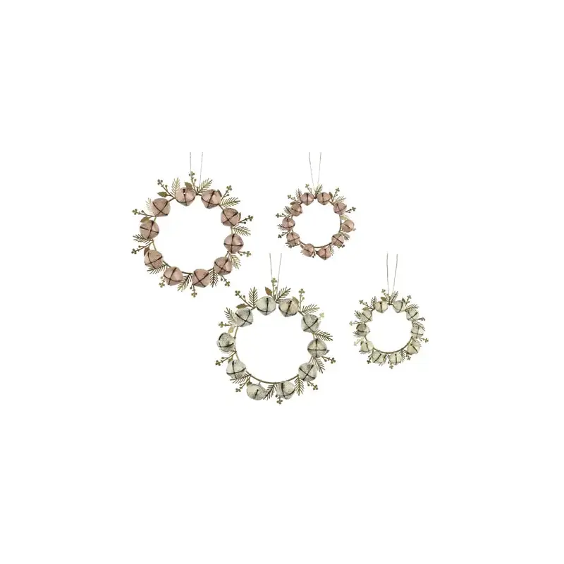 Wreath iron bells L.19cm x W.19cm x H.3cm