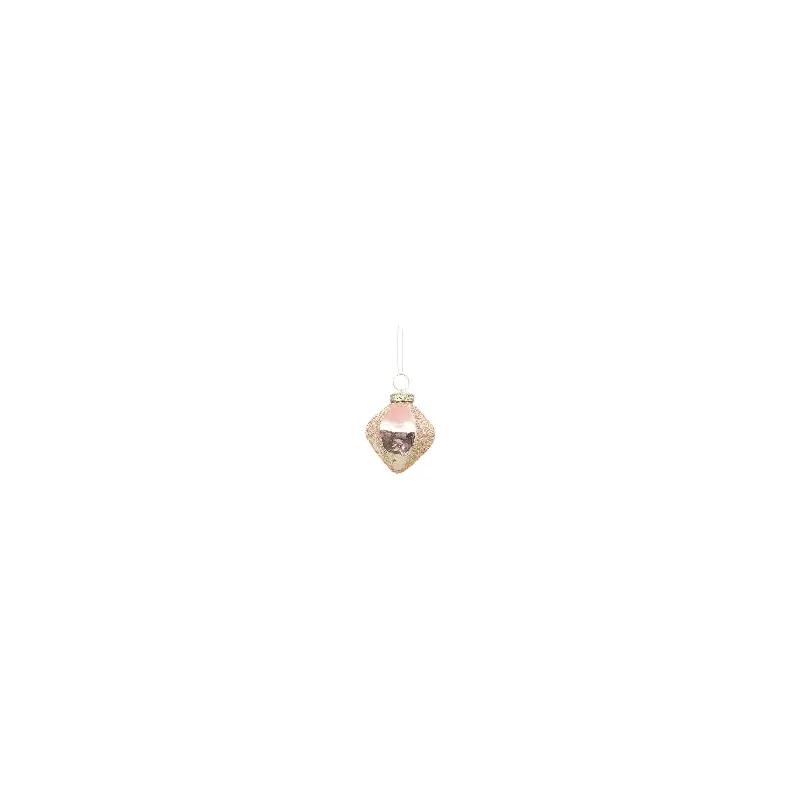 Xmas Hanger Iride, pink, glass