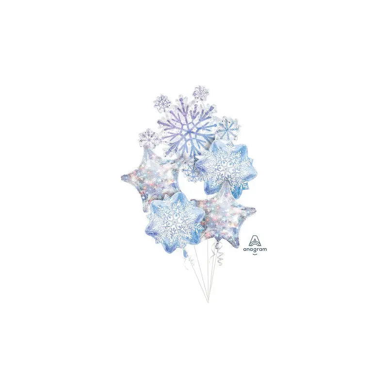 30" Snowflake Foil Balloon Bouquet