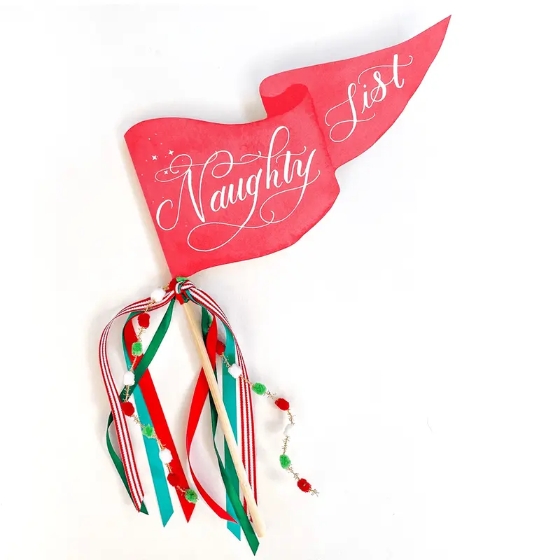 "Naughty List" Party Pennant