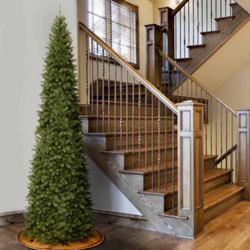 10 North Valley Spruce Pencil Slim Artificial Christmas Tree  Unlit
