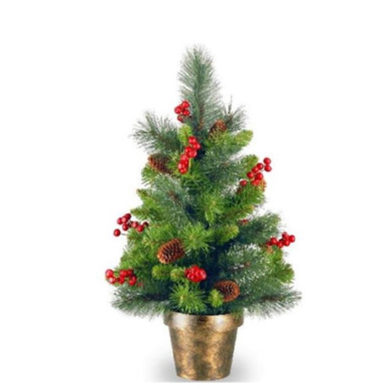 2 Potted Crestwood Spruce Artificial Christmas Tree  Unlit