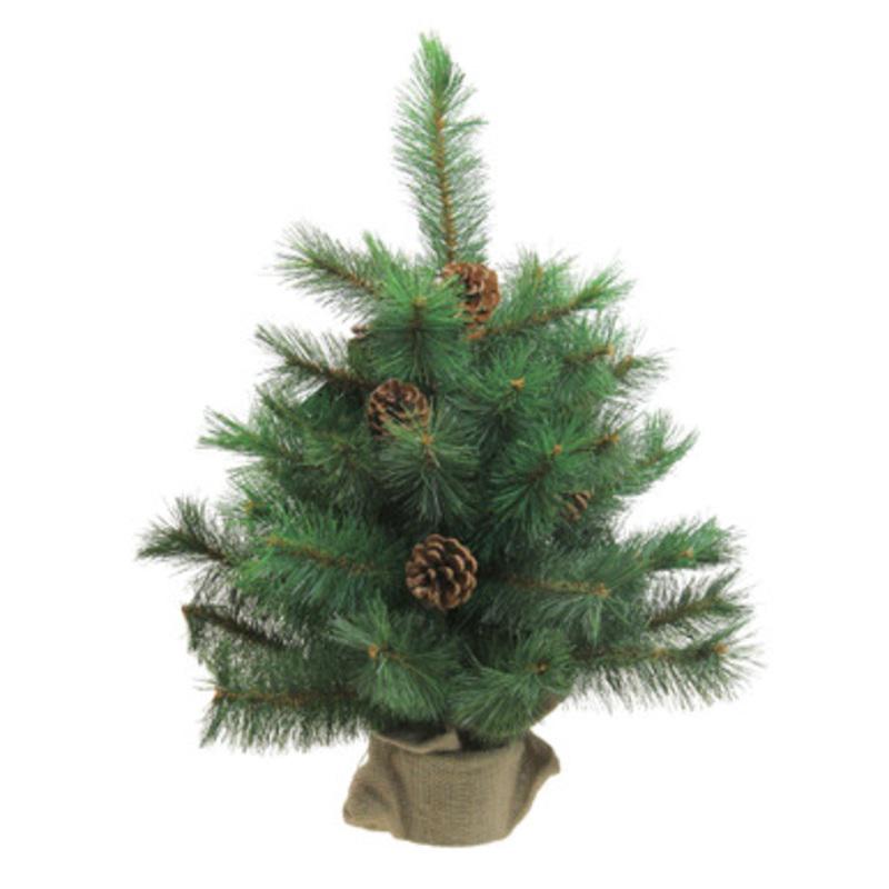 2 Royal Oregon Pine Medium Artificial Christmas Tree in Burlap Base  Unlit