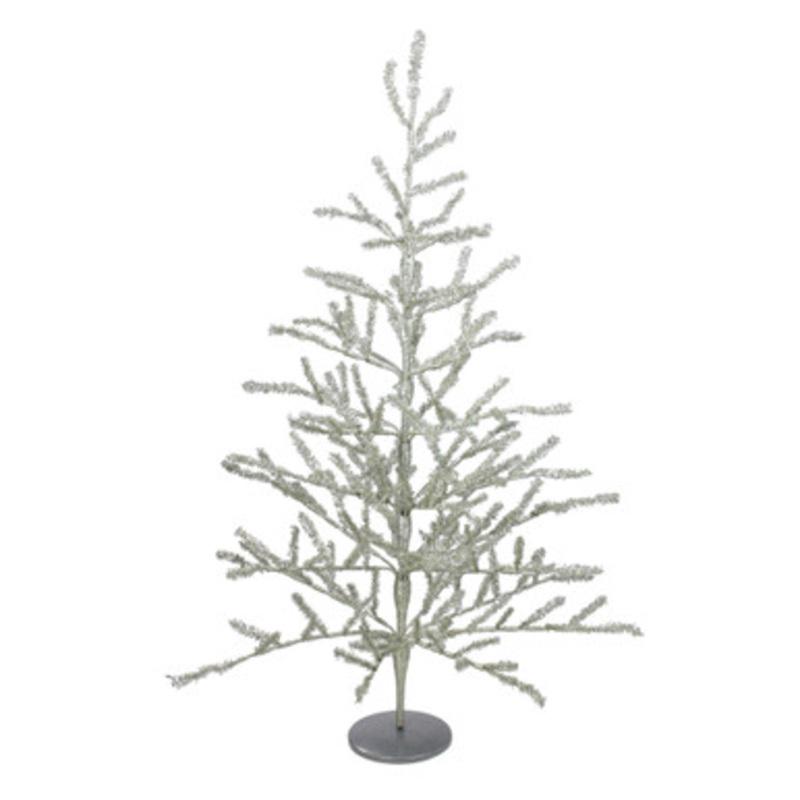 3 Full  Champagne Tinsel Artificial Christmas Twig Tree  Unlit