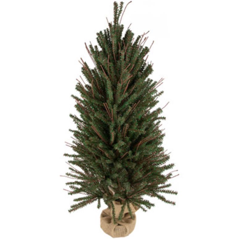 3 Green and Brown Medium Warsaw Twig Artificial Christmas Tree  Unlit