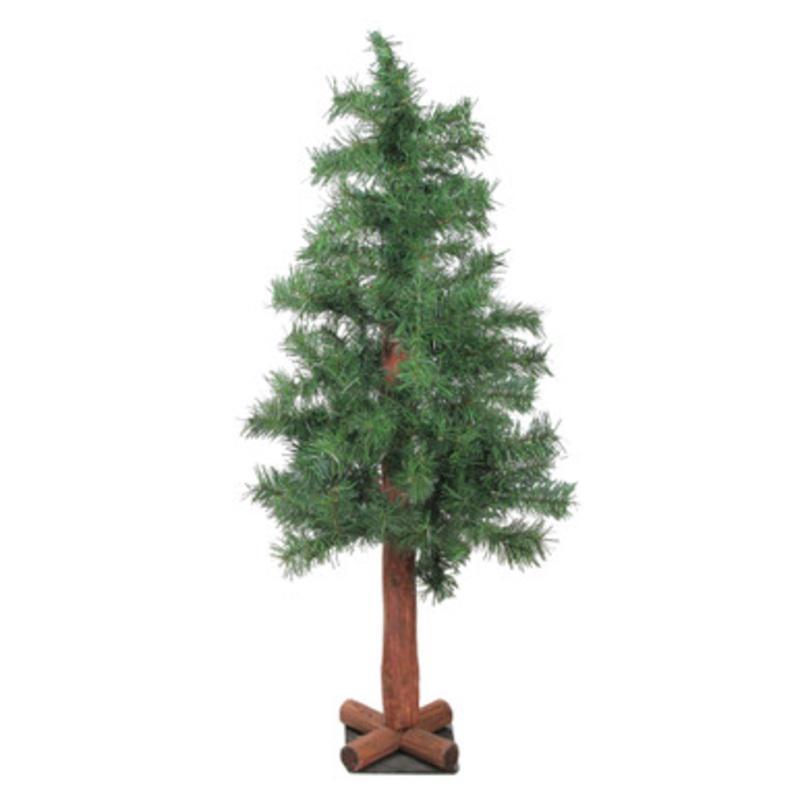 3 Slim Traditional Mixed Woodland Alpine Artificial Christmas Tree  Unlit