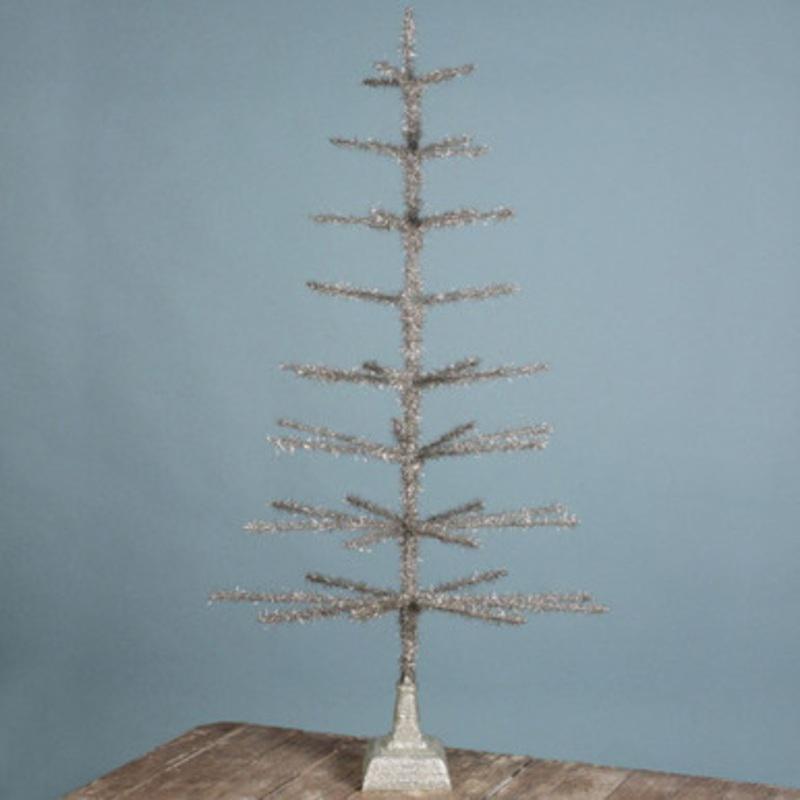 4 Slim Shiny Trim Glittery Artificial Christmas Tree  Unlit