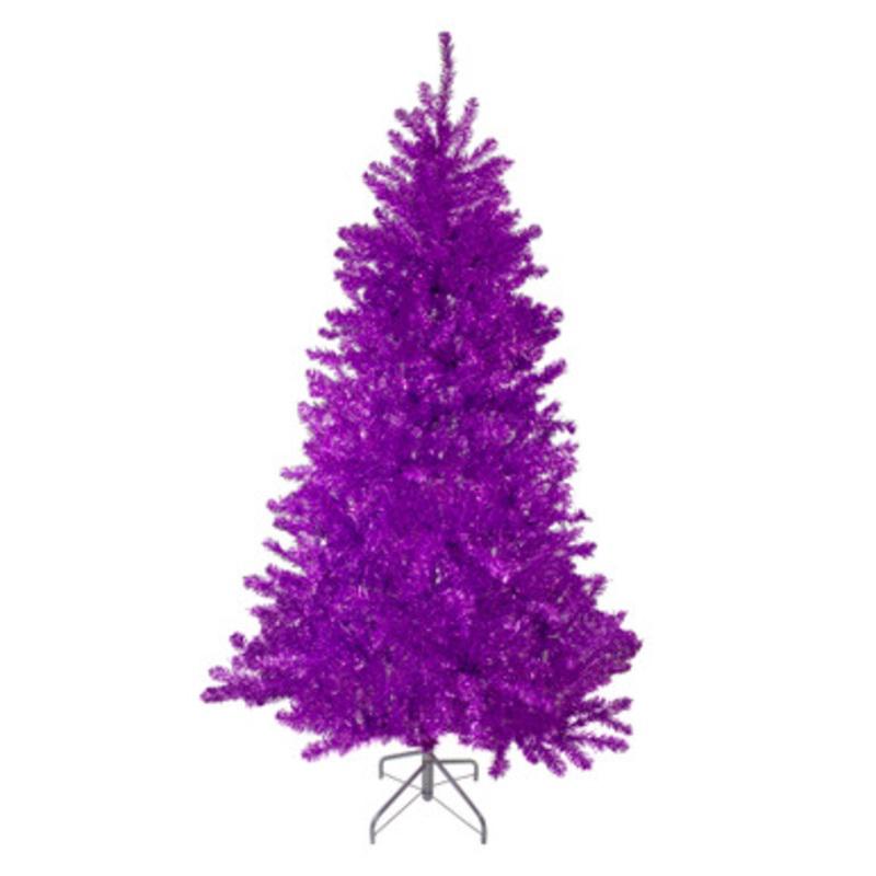 6 Metallic Purple Tinsel Artificial Christmas Tree  Unlit