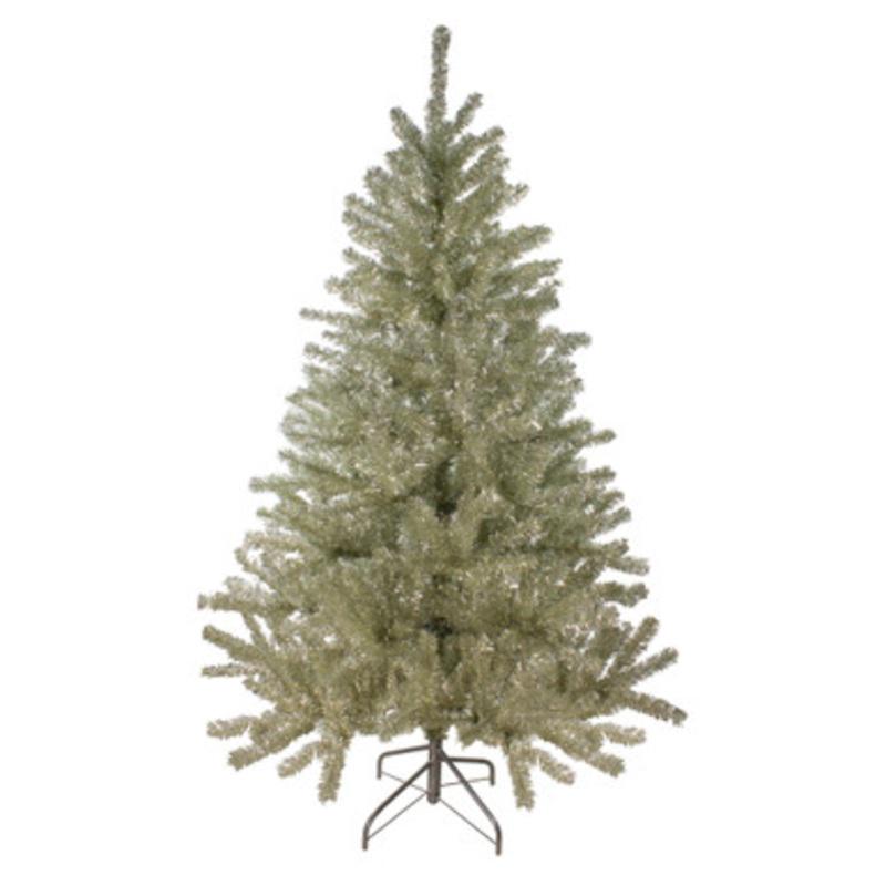 6 Unlit Medium Platinum Tinsel Artificial Christmas Tree