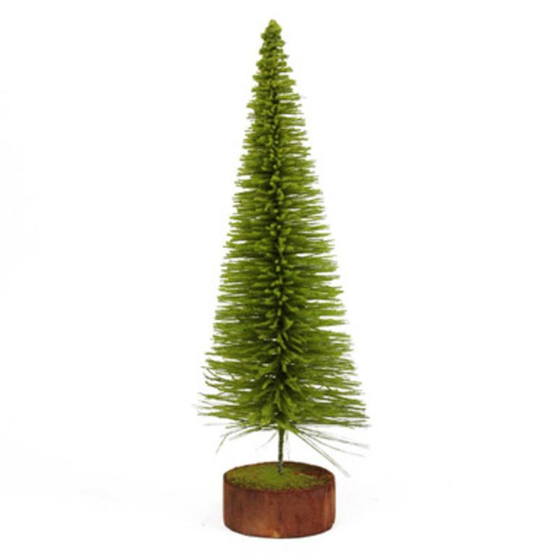 20 Moss Green Pine Pencil Artificial Village Christmas Tree  Unlit