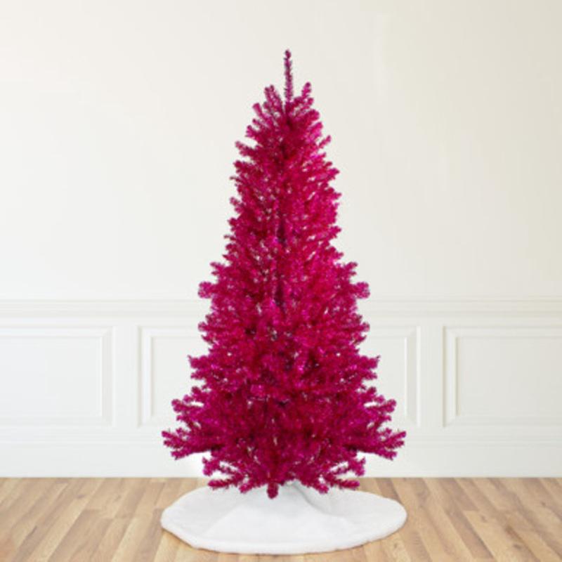 9 Metallic Pink Tinsel Artificial Christmas Tree  Unlit