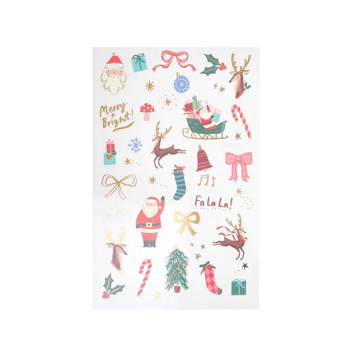 Christmas Mixed Icon Temporary Tattoos (x2 sheets)