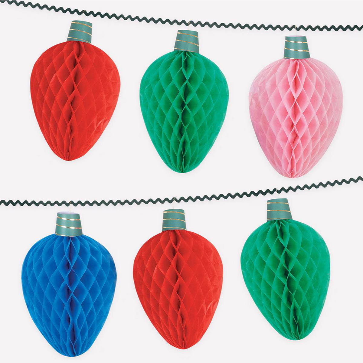 Giant Honeycomb String Light Garland