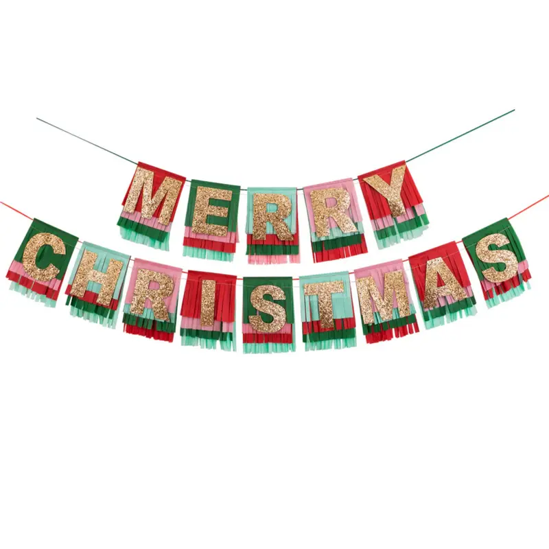Merry Christmas Fringe Garland