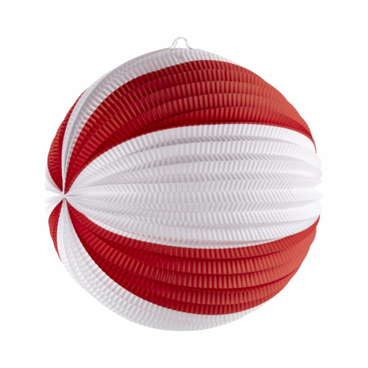 Red and Cream Accordion Paper Lanterns (3pk)