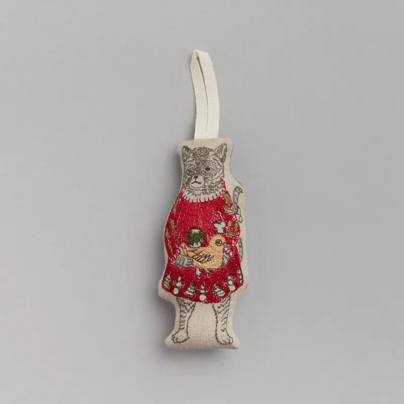 Cat with Gifts Ornament
