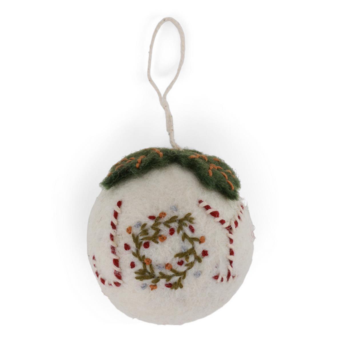 Christmas Bauble - White with Joy
