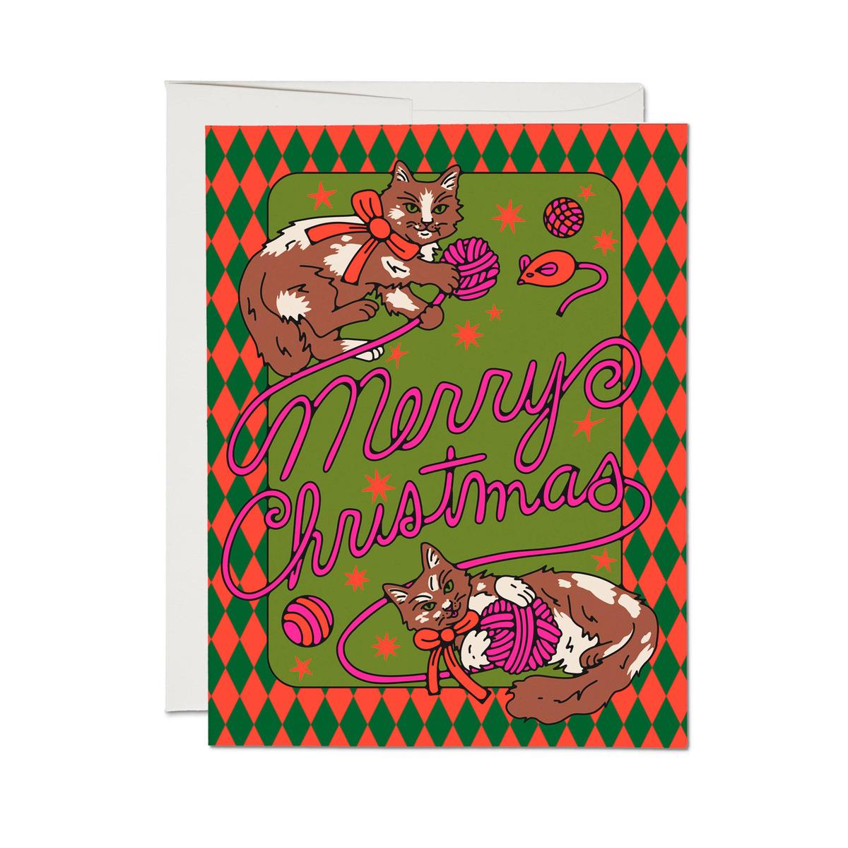 Christmas Kittens greeting card