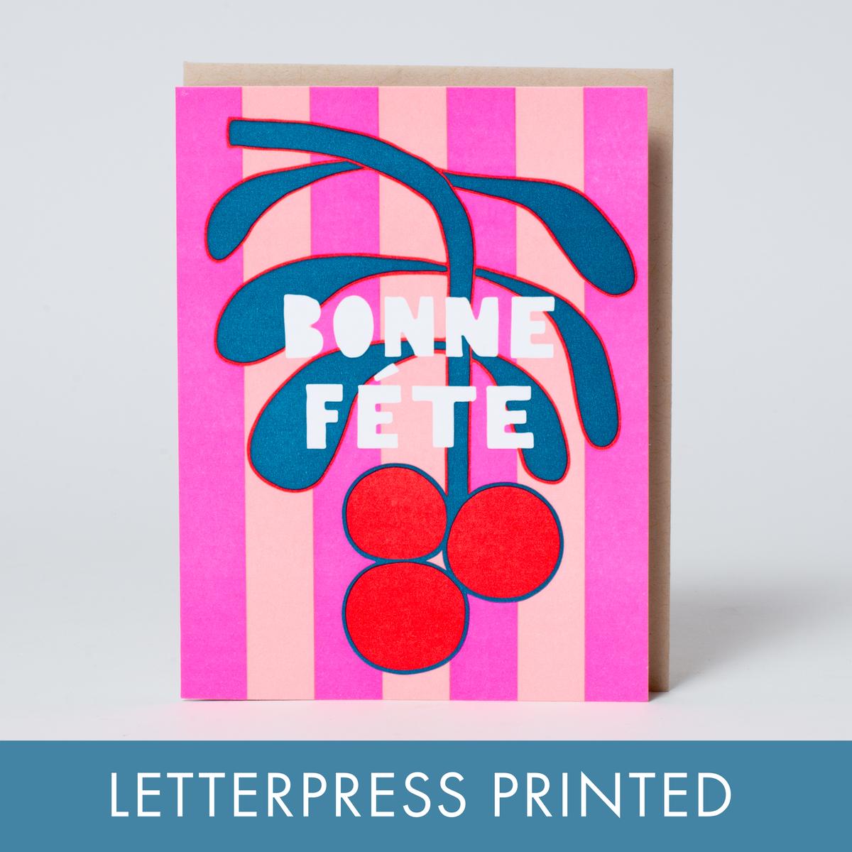 Bonne Fete Holiday Letterpress Card - Suzy Ultman