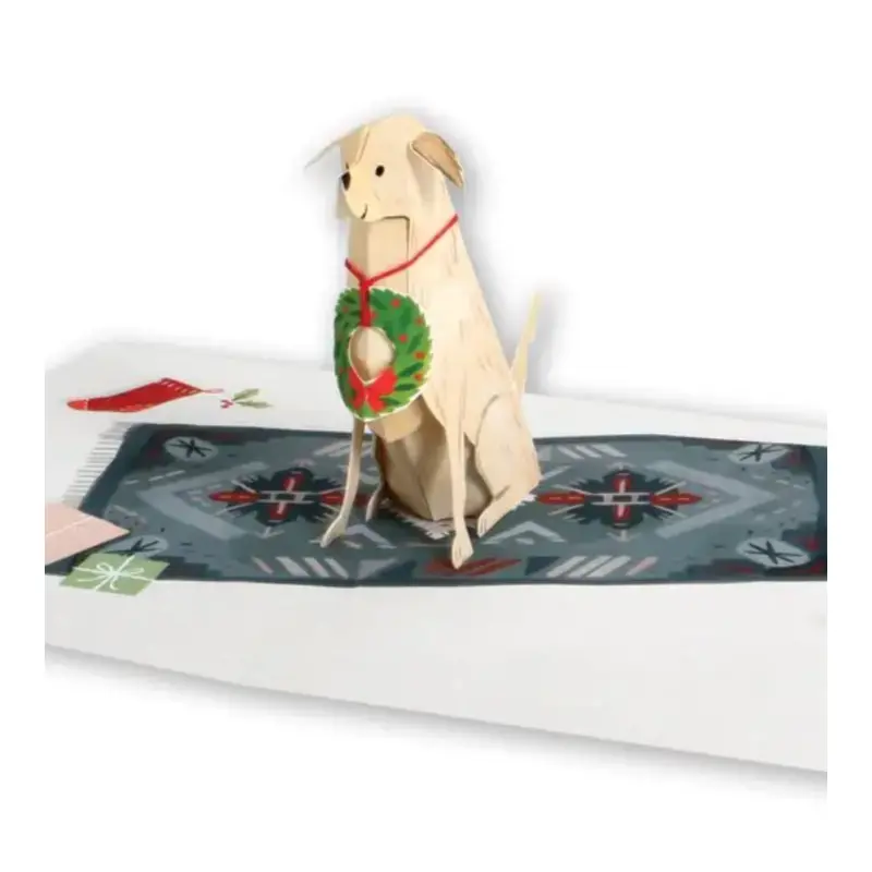 Christmas Dog: pop-out card -Christmas