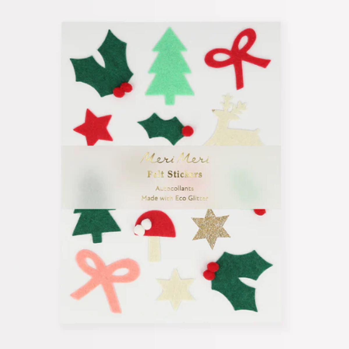 Felt Christmas Icon Stickers