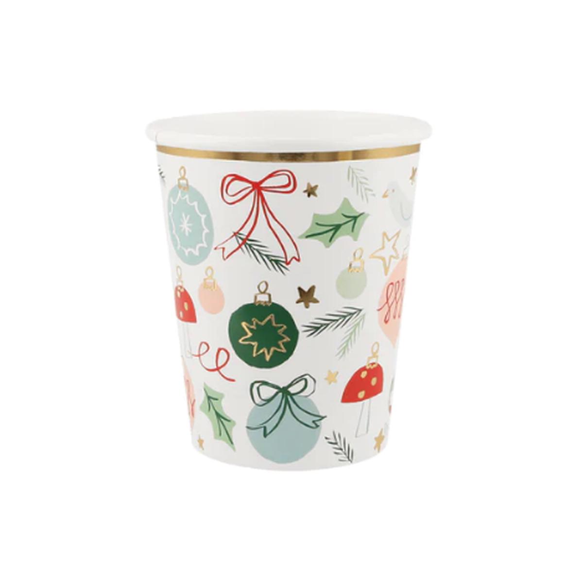 Festive Pattern Cups (8pk)