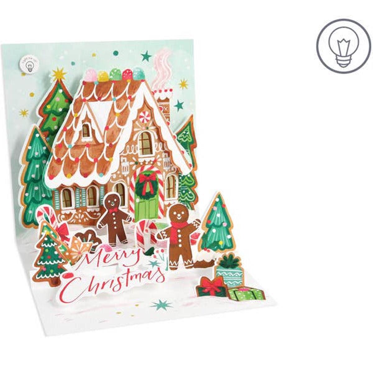 Gingerbread House Christmas Pop-Up Card