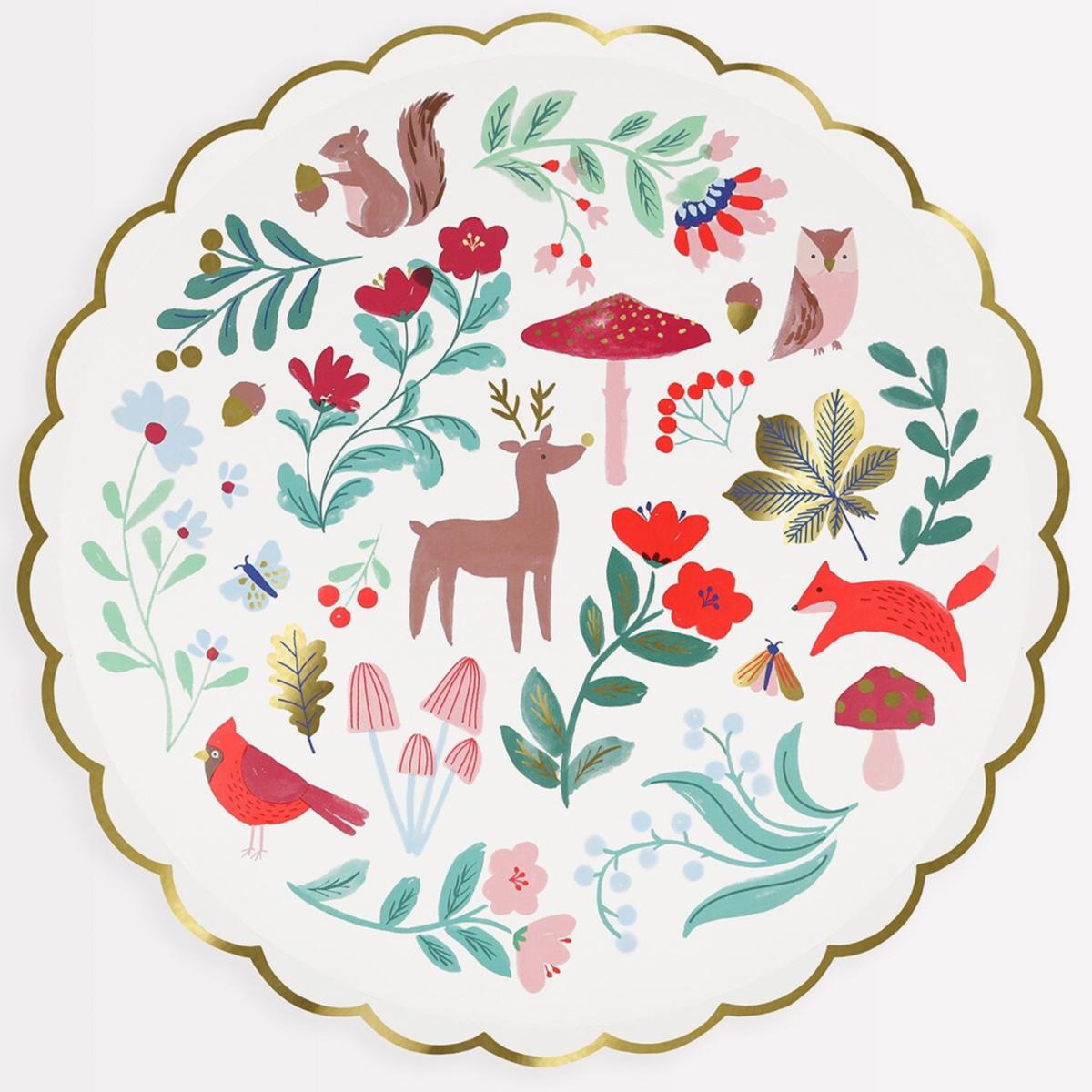 Winter Woodland Dinner Plates