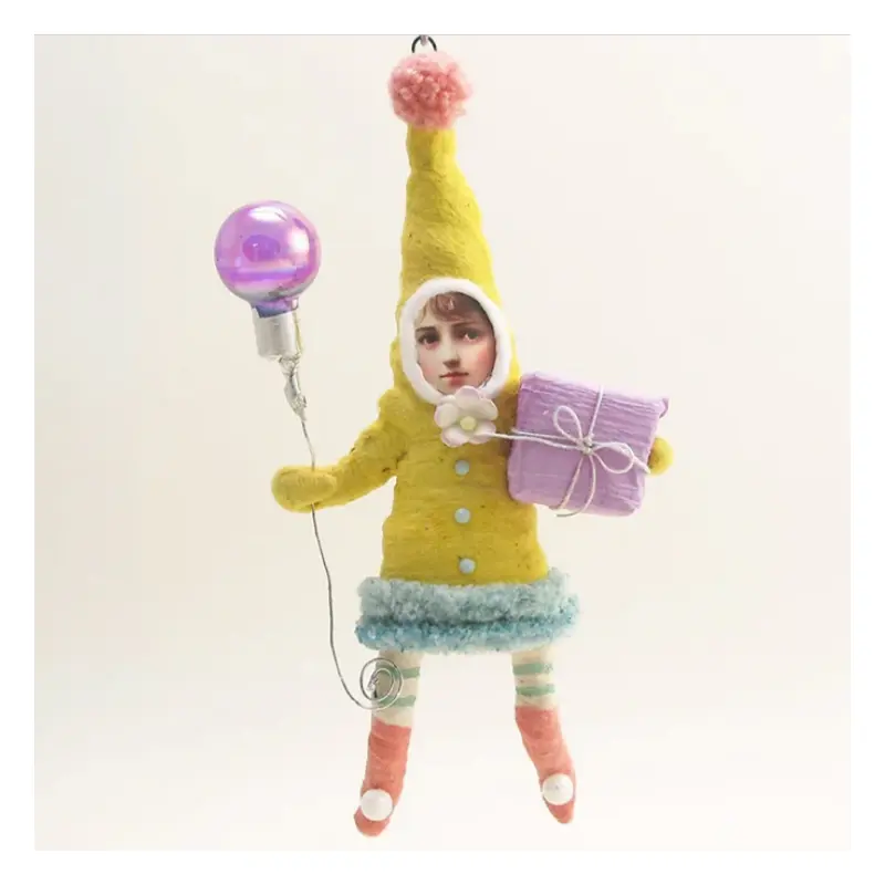 Yellow Elf Child Ornament