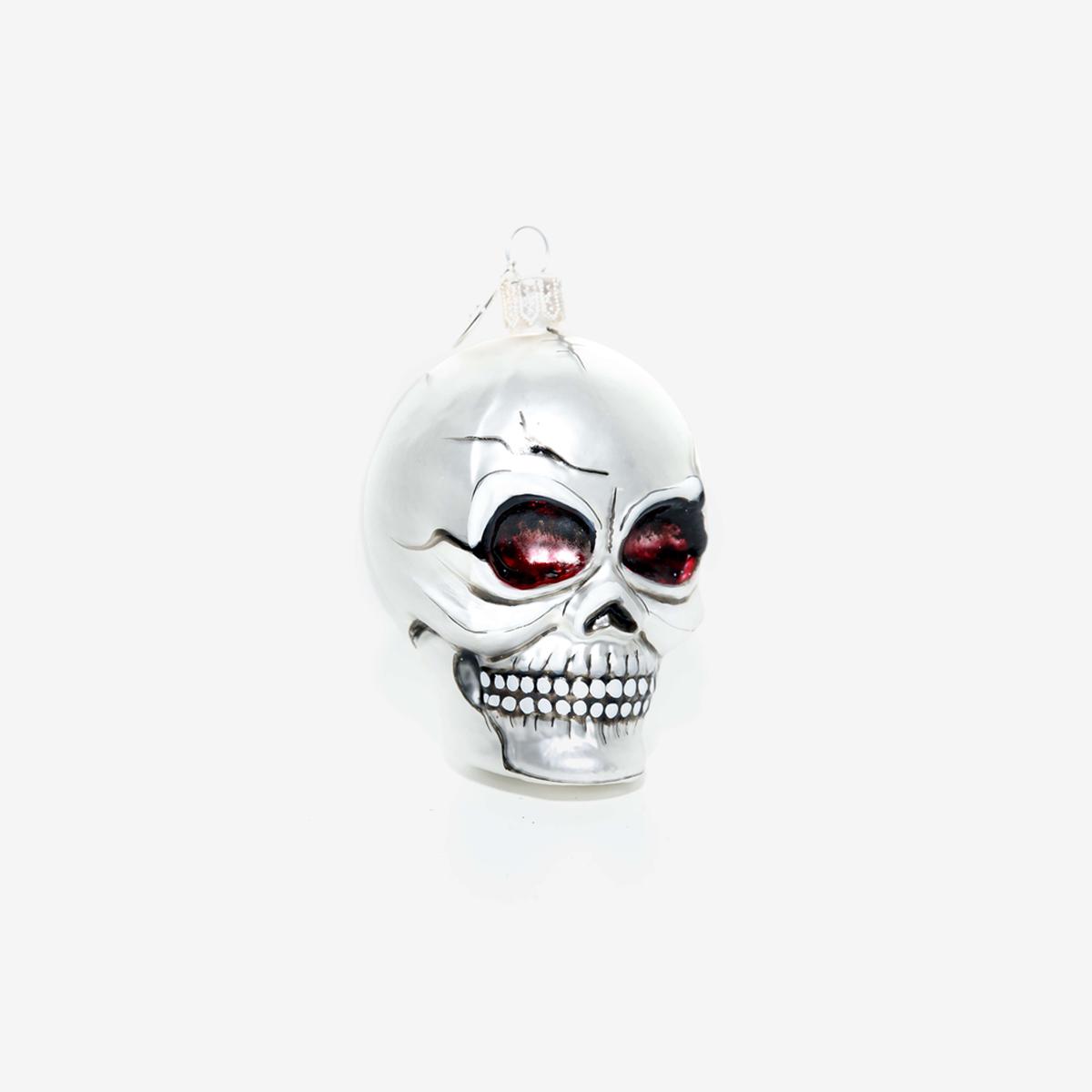 Skull with Red Eyes Ornament
