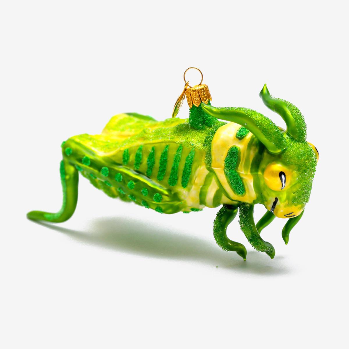 Yellow & Green Grasshopper Ornament