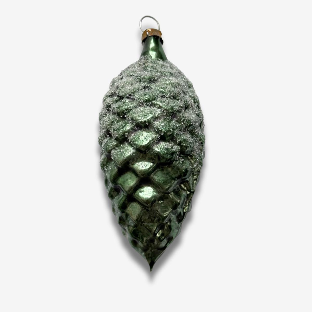 Pinecone with Snow Ornament