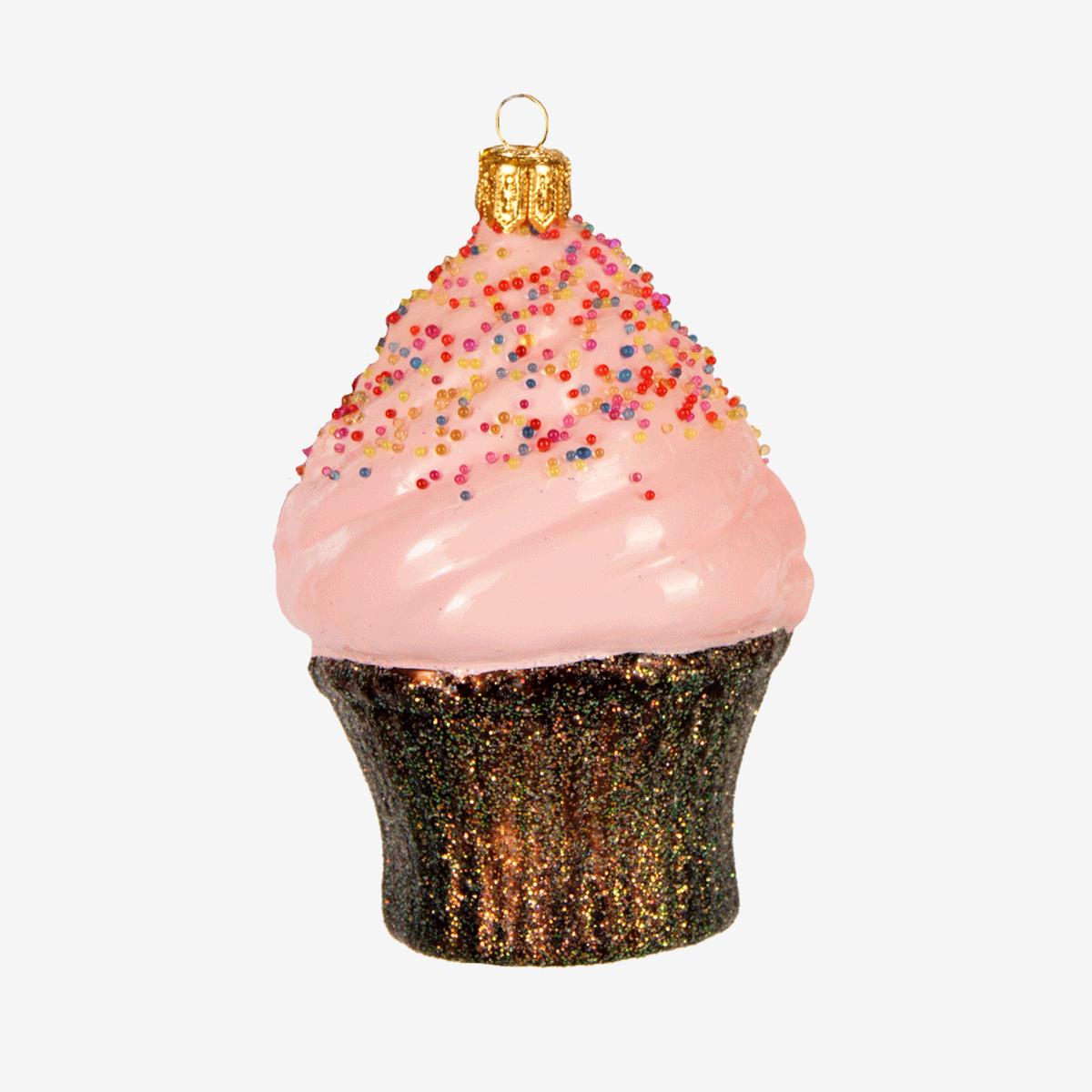 Raspberry Cupcake Ornament