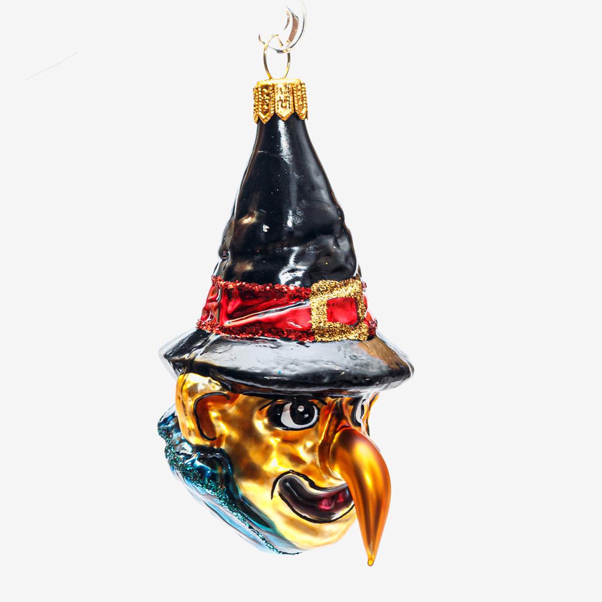 Yellow Witch In Hat Ornament