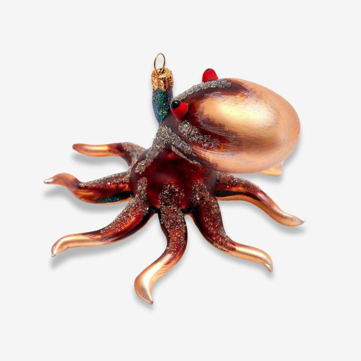Brown Octopus Ornament